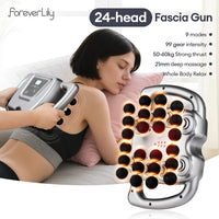 💪 24-Head Fascia Massage Gun – 99 Levels Deep Tissue Massager for Back, Neck & Waist